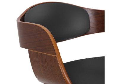 Chaise visiteur Kingston noyer/noir