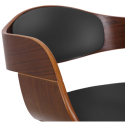 Sedia da visita Kingston noce/nero