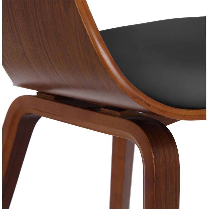 Sedia da visita Kingston noce/nero