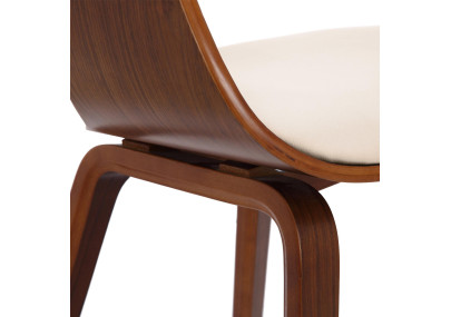 Chaise visiteur Kingston noyer/crème