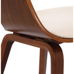 Sedia da visita Kingston noce/crema