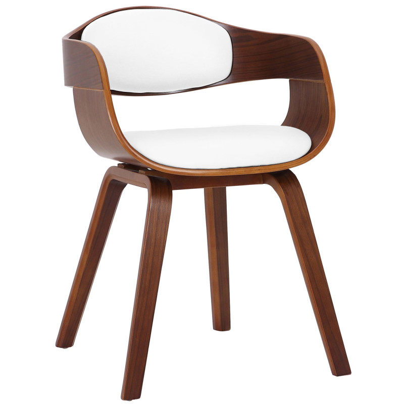 Sedia da visita Kingston noce/bianco