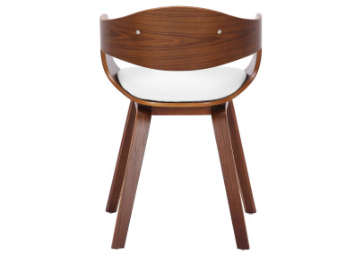 Chaise visiteur Kingston noyer/blanc