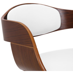 Sedia da visita Kingston noce/bianco