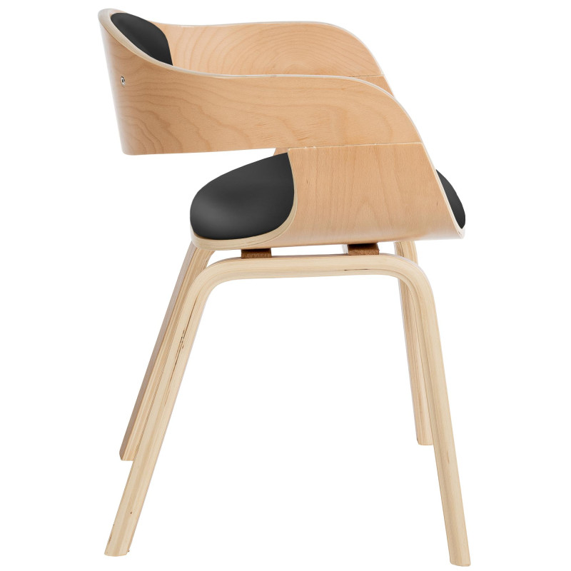 Sedia da visita Kingston natura/nero