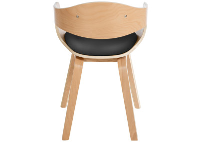 Chaise visiteur Kingston naturelle/noire
