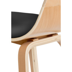 Chaise visiteur Kingston naturelle/noire