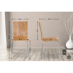 Chaise visiteur Pepe Oak