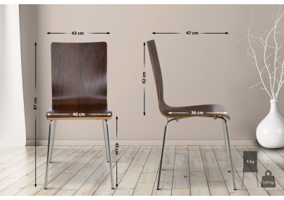 Chaise visiteur Pepe noyer