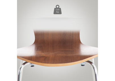 Chaise visiteur Calisto en noyer