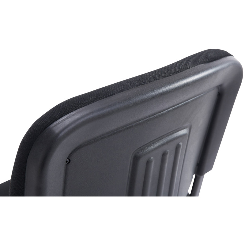 Chaise visiteur Ken XL en tissu noir