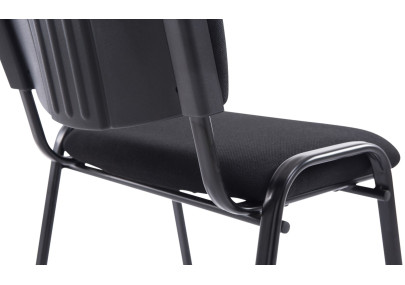 Fauteuil visiteur Ken XL, tissu noir