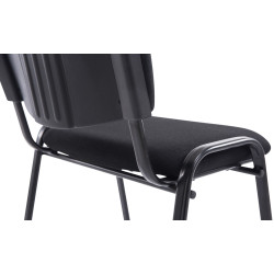 Chaise visiteur Ken XL en tissu noir