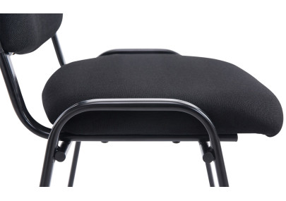 Fauteuil visiteur Ken XL, tissu noir