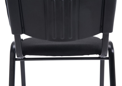 Fauteuil visiteur Ken XL, tissu noir