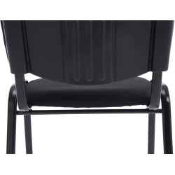 Fauteuil visiteur Ken XL, tissu noir