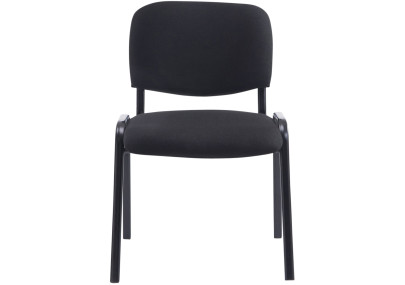Fauteuil visiteur Ken XL, tissu noir