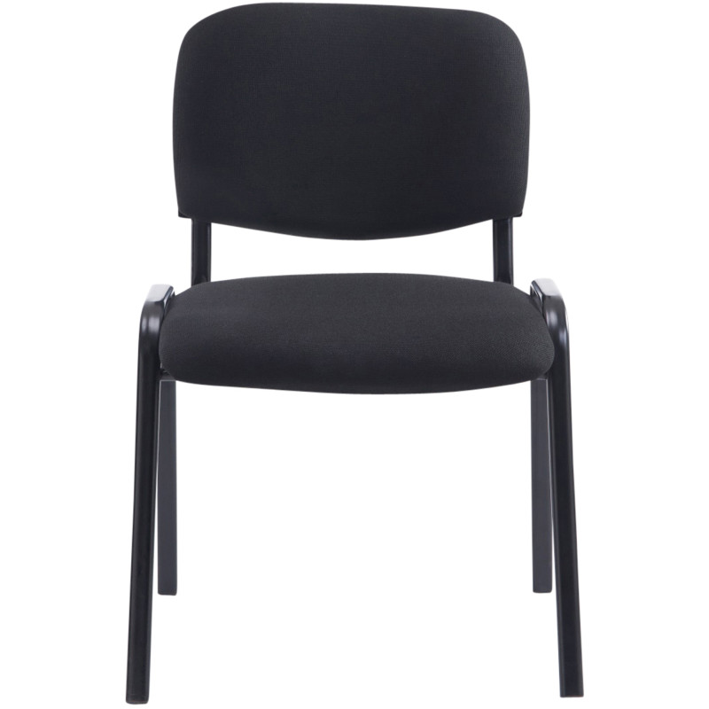 Chaise visiteur Ken XL en tissu noir