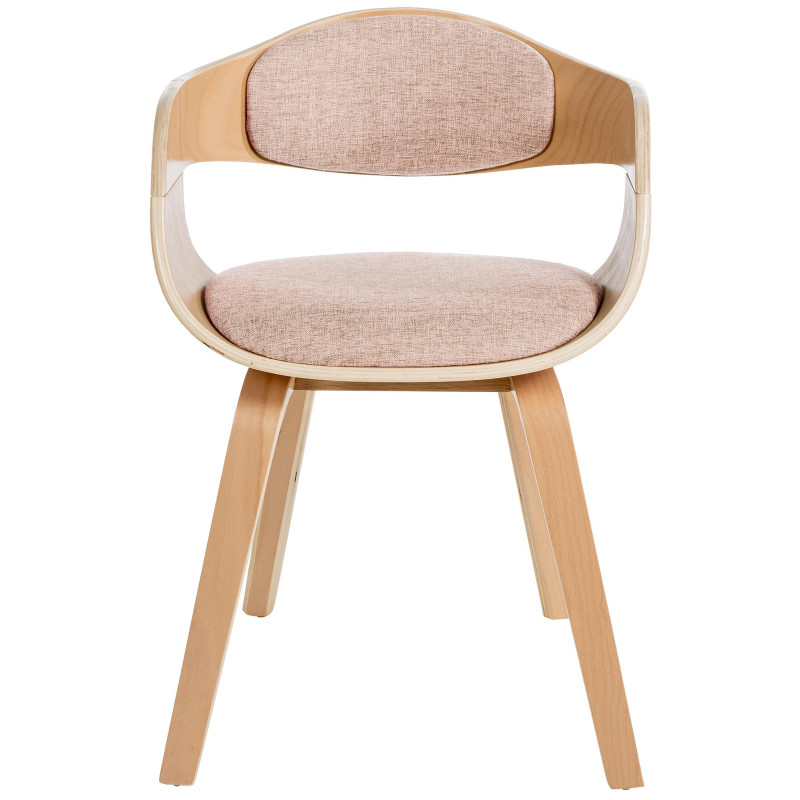 Silla de visitante Kingston tela natural/crema