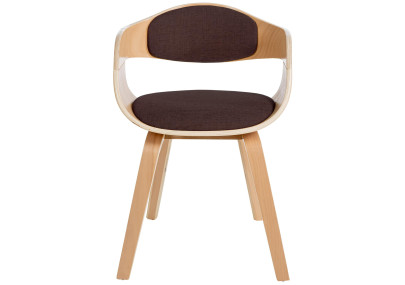 Silla de visitante Kingston tela natural/marrón