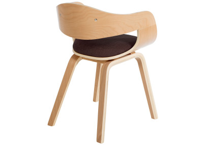 Silla de visitante Kingston tela natural/marrón