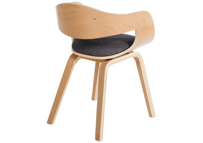Chaise visiteur Kingston tissu naturel/gris clair
