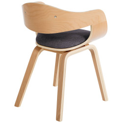 Silla de visita Kingston tela natural/gris claro