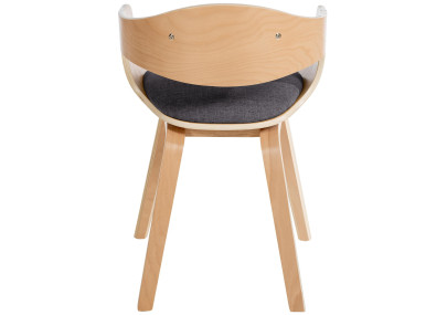 Chaise visiteur Kingston tissu naturel/gris clair