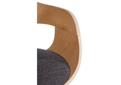 Chaise visiteur Kingston en tissu naturel/gris clair