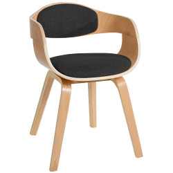 Silla de visitante Kingston tela natura/gris oscuro