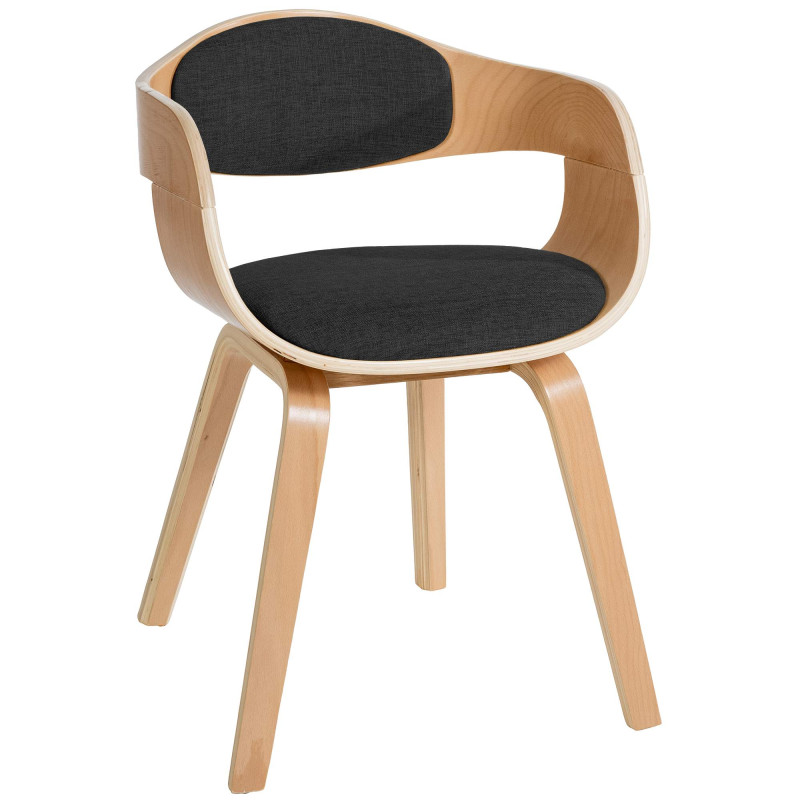 Chaise visiteur Kingston tissu natura/gris foncé