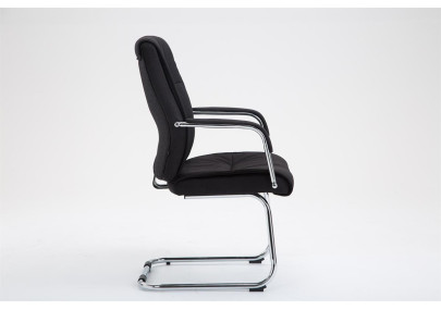 Chaise visiteur Sievert, tissu noir