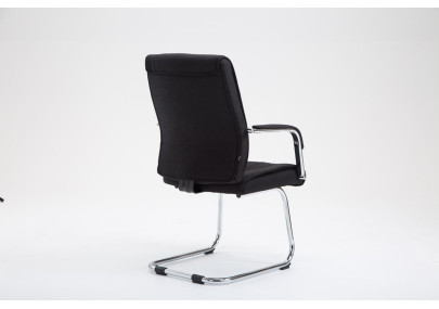 Chaise visiteur Sievert, tissu noir