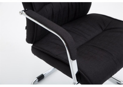 Chaise visiteur Sievert, tissu noir