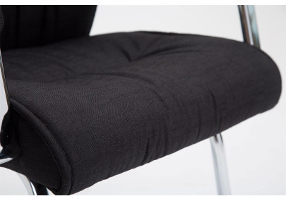 Chaise visiteur Sievert, tissu noir