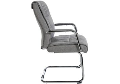Chaise visiteur Sievert tissu gris clair
