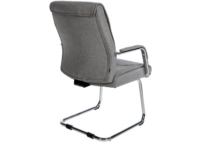 Chaise visiteur Sievert, tissu gris clair