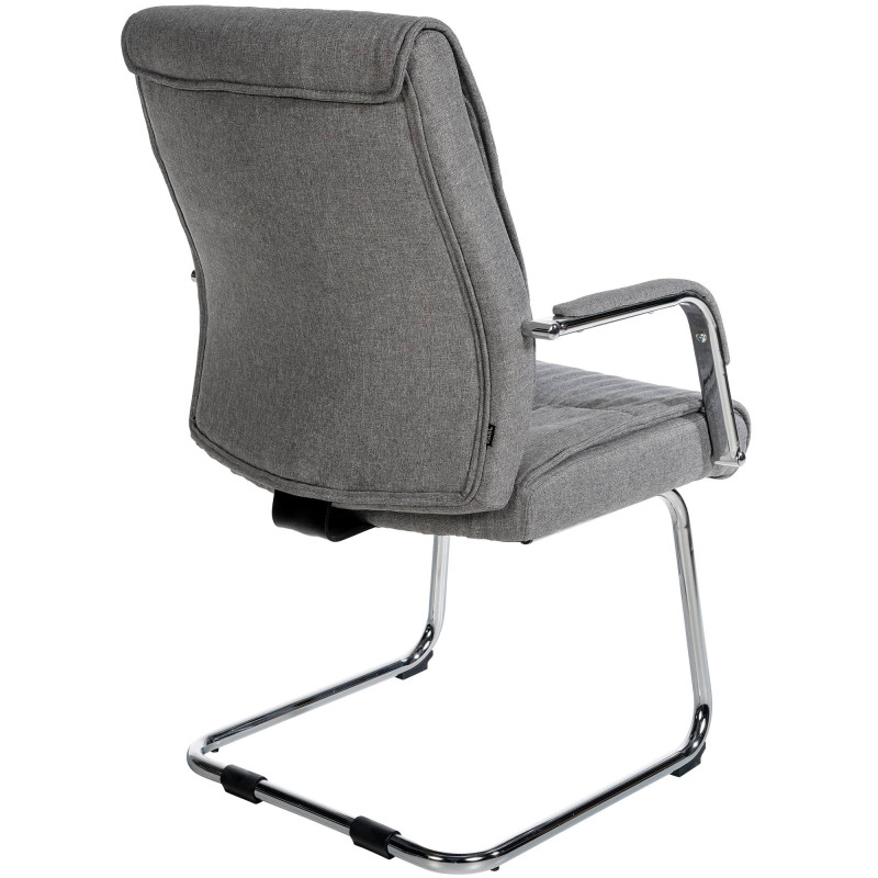 Chaise visiteur Sievert tissu gris clair