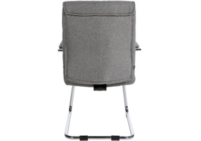 Chaise visiteur Sievert, tissu gris clair