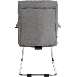 Chaise visiteur Sievert tissu gris clair