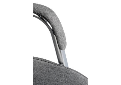 Chaise visiteur Sievert, tissu gris clair