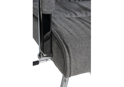 Chaise visiteur Sievert tissu gris clair