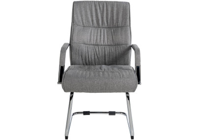 Chaise visiteur Sievert tissu gris clair