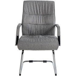 Chaise visiteur Sievert, tissu gris clair