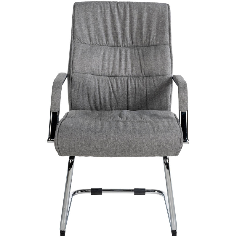 Chaise visiteur Sievert tissu gris clair