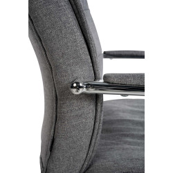 Chaise visiteur Sievert, tissu gris clair