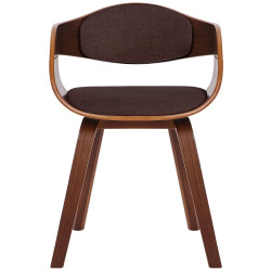 Sedia da visita Kingston in tessuto noce/marrone