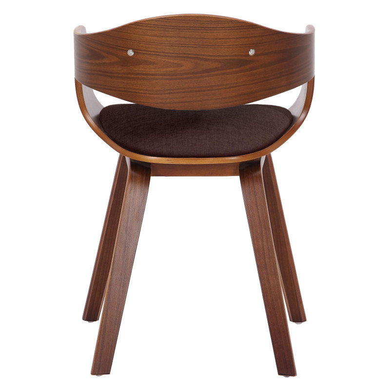 Sedia da visita Kingston in tessuto noce/marrone