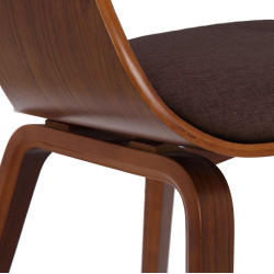 Sedia da visita Kingston in tessuto noce/marrone