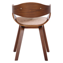 Silla de visitante Kingston tela nogal/crema